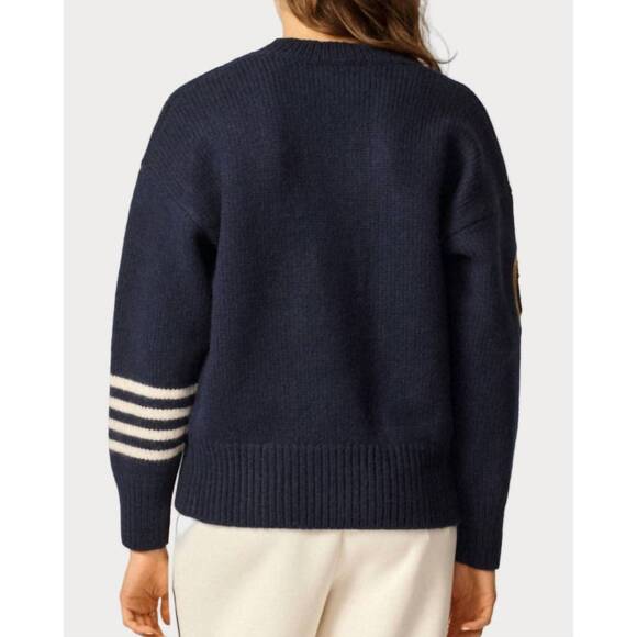 NEW ONCEPT summit oversized v-neck sweater in indigo - Picture 2 of 2